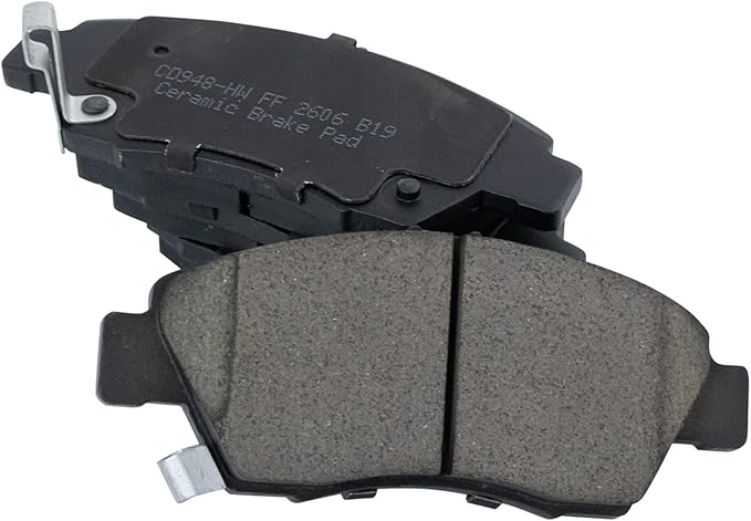TRQ Front Brake Pads Ceramic Hardware Wear Sensor Compatible with 2013-2014 Acura ILX 2002-2006 RSX 2003-2011 Honda Civic 1994-1997 Civic del Sol 2011-2015 CR-Z 2007-2013 Fit