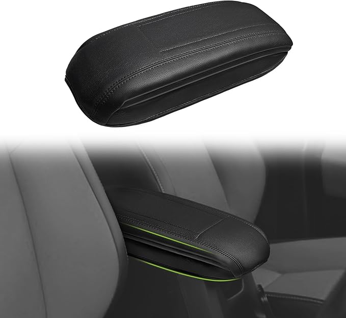 Muslogy Center Console Armrest Cover Fit for Toyota RAV4 2013-2018 Accessories, Comfort Armrest Pad Console Lid Cushion Vegan Leather 1-Inch Extra Thick