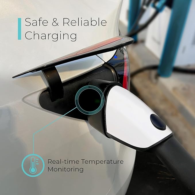 Lectron CCS to Tesla Adapter - 500A, 500V Tesla Charger Adapter - Compatible with All Tesla Models & CCS-Enabled NACS EVs - DC Fast Charging ONLY - NOT Compatible with Cybertruck (Black)