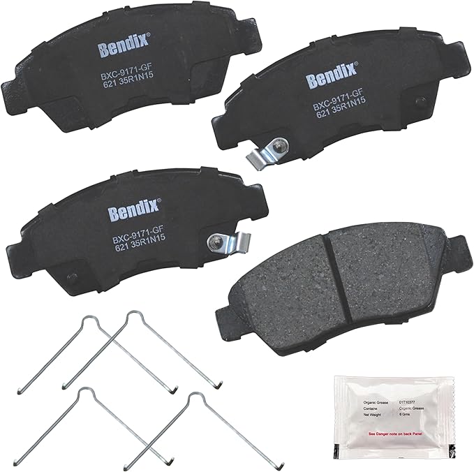 Bendix Priority1 CFC621 Ceramic Front Brake Pads for Acura ILX 2015-2013, RSX 2006-2002, Honda Civic 1995-1993, Civic 2015-2003, Civic del Sol 1995-1994, CR-Z 2013, Fit 2008-2007