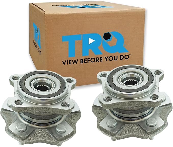 TRQ Rear Wheel Bearing and Hub Assembly Set 2 Piece Compatible with 10-15 Lexus RX350 16-22 21-23 Toyota Highlander 21-22 Sienna AWD Models
