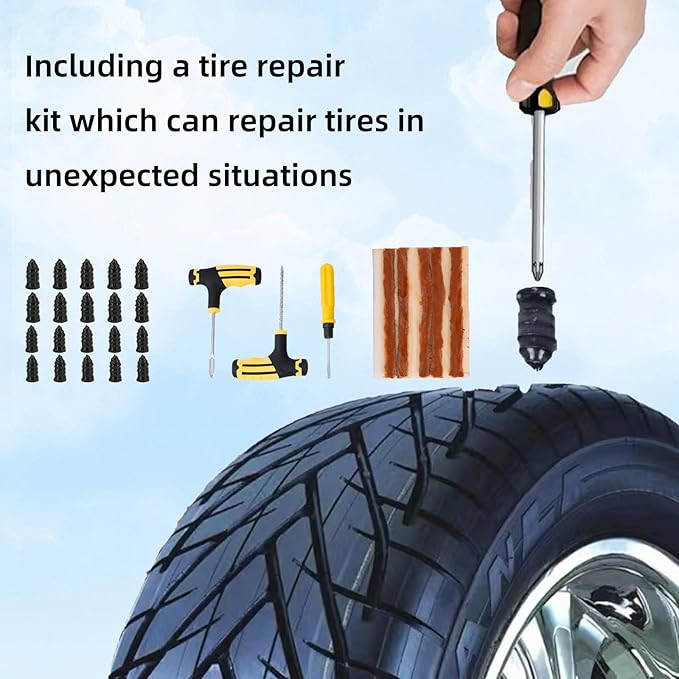 Tesla Jack Pads Lifting Jack Pad for Model Y/3/S/X Juniper Tesla Pucks Accessories with Tire Repair Tools Kit for 2016 to 2026,4 Pucks with Storage Case