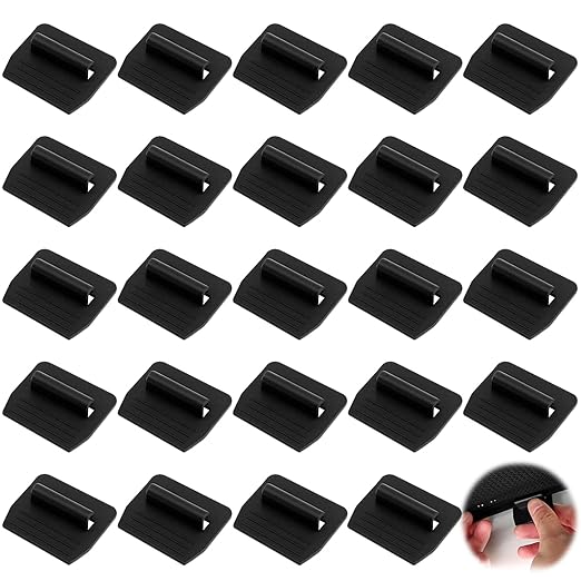 24 Pcs Sunshade Clips, Roof Sunshade Insert Clips Compatible with Model 3/Y/S/X, Sun Roof Shade Fasteners for Sunshade Installation and Stability (Black)