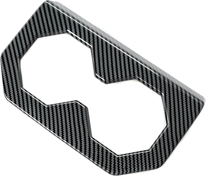 Barong for Tesla Cybertruck Accessoriess Interior Stickers Car Rear Seat Cup Holder Cover Trim Frame Decal Carbon Fiber Pattern
