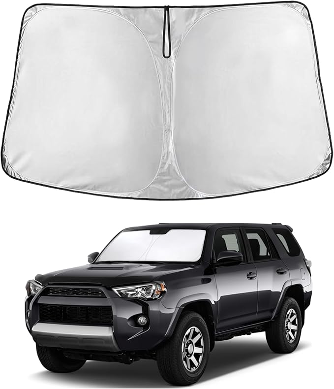 EcoNour Windshield Sunshade for Toyota 4Runner 2010-2023 2024 2025 2026, SR5, Trail, TRD (Off-Road, Premium, Pro) Limited, Front Window Sun Shade Cover, UV Heat Blocker & Protector, Car Accessories