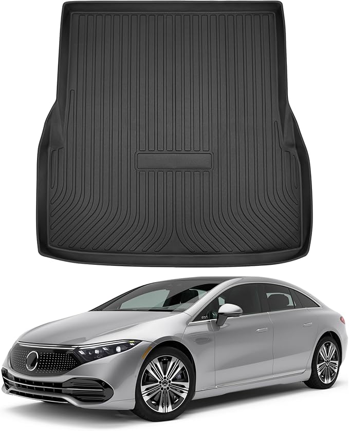 Mixsuper Cargo Liner for 2022-2025 Mercedes-Benz EQS Sedan 450+ / EQS 580 (Not fit EQS SUV), Trunk Mat for Sedan EQS 450+ / EQS 580 Accessories Rear Cargo Mat Trunk Liner Black