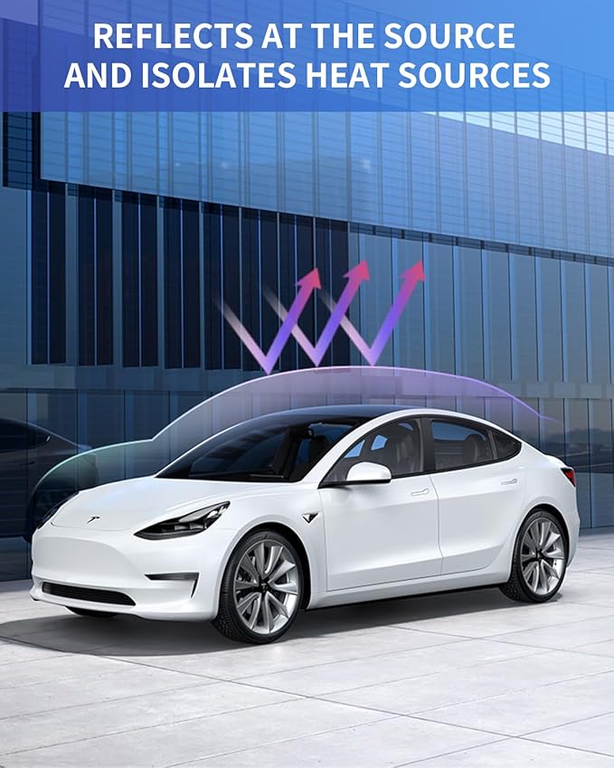 2025 Newly Upgraded Sunshade Roof for Tesla Model Y Nano - Molecular Insulation Technology, Blocks UV Rays & Heat, Ideal Tesla Accessory (Black, Model Y (2020-2024)