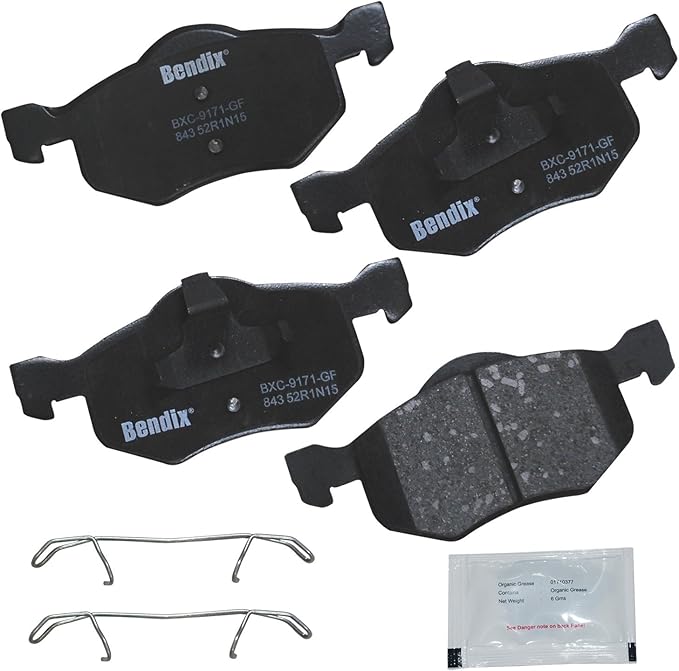 Bendix Priority1 CFC843 Ceramic Front Brake Pads for Ford Escape 2007-2001, Mazda Tribute 2006-2001, Mercury Mariner 2007-2005