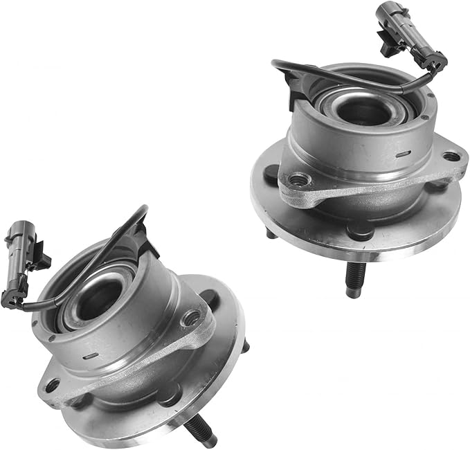TRQ Front Left and Right Wheel Bearing and Hub Assembly Set 2 Piece Compatible with 05-08 Chevrolet Cobalt 4 Wheel ABS 4 Lug Wheels 09-10 Cobalt LS 09-10 Cobalt LT 03-07 Saturn Ion 07-09 Pontiac G5
