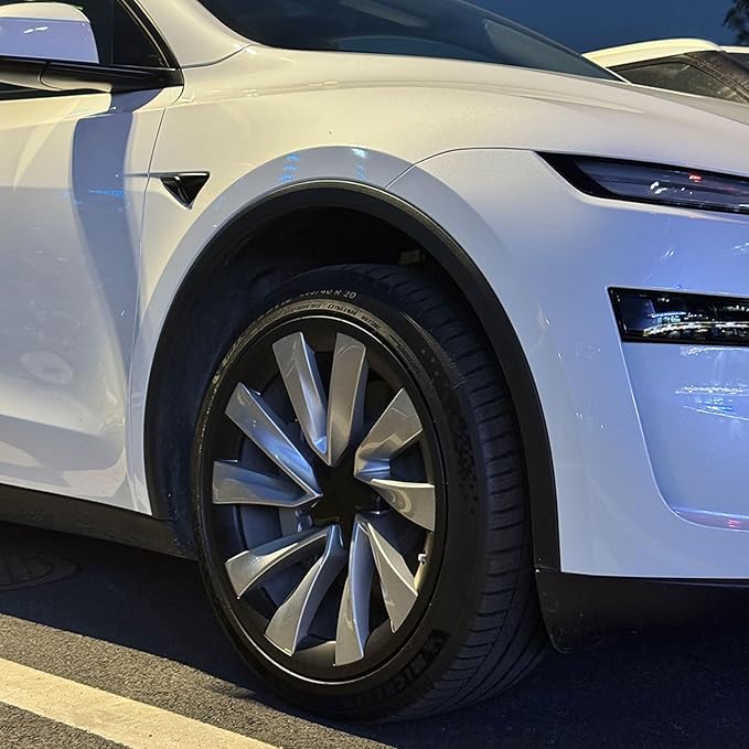 for Tesla Model Y 20 Inch Helix Wheel Rim Protector Hubcaps Helix Wheels Rim Cover Tire Trim Rings Matte Black 4Pcs Model Y Accessories