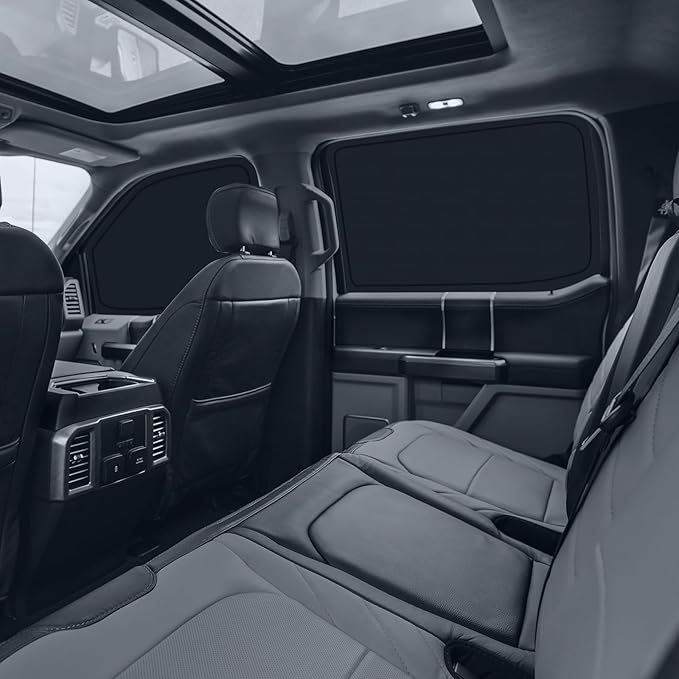 KUST Car Window Shades for Ford F-150 2015-2020 Side Window Covers with Rear Windshield Sun Shade UV Block Privacy Protection F150 Accessories for Camping Blackout 5PCS