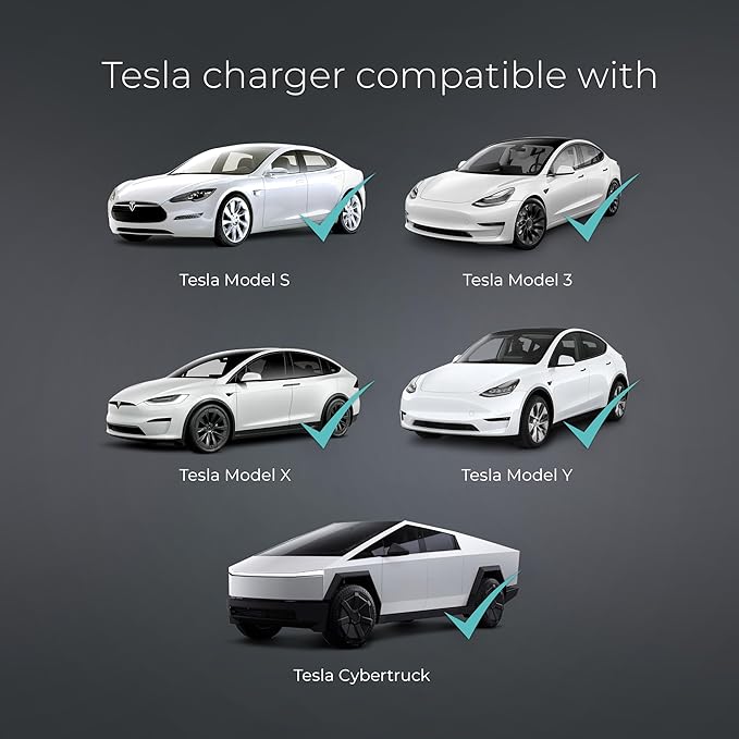Lectron Level 2 Tesla Charger (WiFi Version) - 240V, 40 Amp, NEMA 14-50 Plug, 16 ft Extension Cord - Portable Electric Car Charger for Tesla - Compatible with All Tesla Models 3/Y/S/X