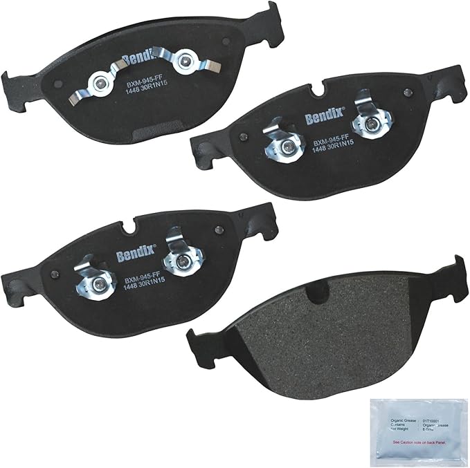 Bendix Priority1 CFM1448 Semi-Metallic Front Brake Pads for Jaguar XF 2015-2010,XFR 2012-2010,XFR 2015-2014,XFR-S 2015-2013,XJ 2019-2011,XJR 2017-2014,XJR575 2019-2018,XKR 2015-2010,XKR-S 2015-2012