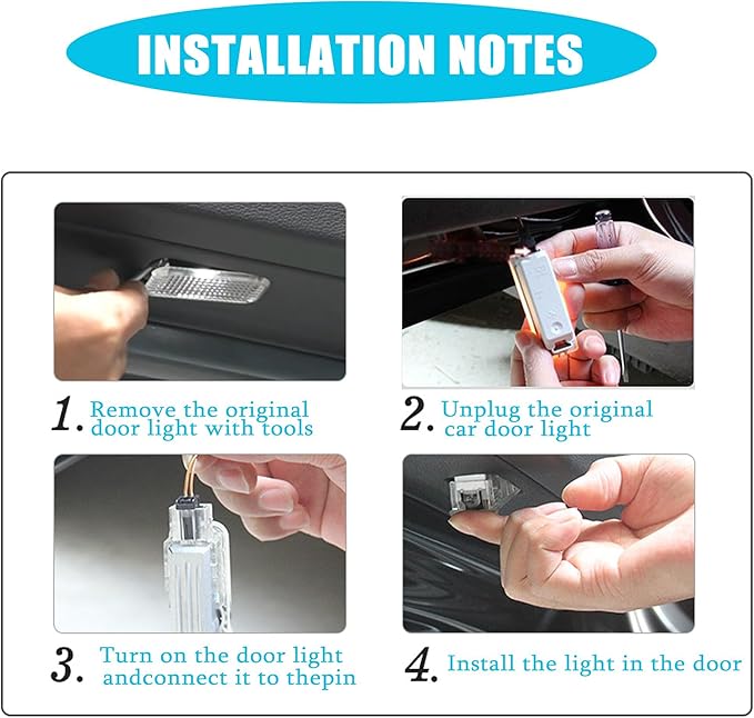Never Fade Door Light Logo,LED Welcome Lights Lamp Door Light Puddle Lights Accessories Compatible withA3/A4/A5/A6/A7/A8/Q3/Q5/Q7/R8/TT/RS/SQ5/SQ8(2PCS)