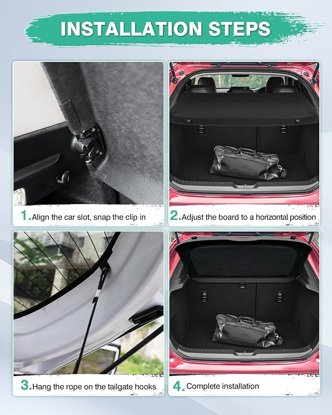 Powerty Cargo Cover for 2020-2025 2026 Mazda CX-30 CX30 Retractable Trunk Cover Trunk Shielding Shade for CX30 Accessories Luggage Cover No Gap(Can Withstand The Load)