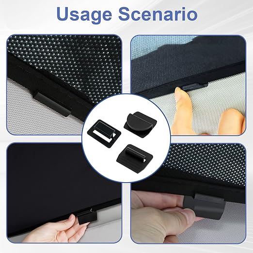 32 Pcs Roof Sunshade Clips, Replacement Sun Shade Roof Clips Compatible with Model Y/3/S/X, Car Interior Sunroof Shade Holder Fastener Clips for Installation and Stability Glass Roof Sunshade