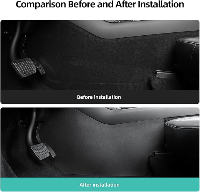 2025 2026 Model Y Juniper Center Console Side Anti-Kick Mats 5PCS TPE Scratch Resistant Protector of Center Console Sides for Model Y Refresh Juniper (Premium/Performance)-NO for (Standard)