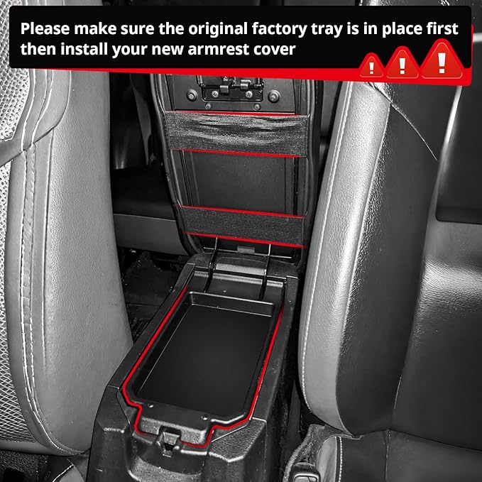 Muslogy Center Console Armrest Cover Fit for Toyota RAV4 2013-2018 Accessories, Comfort Armrest Pad Console Lid Cushion Vegan Leather 1-Inch Extra Thick