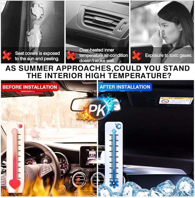 KUST Windshield Sun Shade for Toyota RAV4 2013 2014 2015 2016 2017 2018 Window Accessories Shade Sun Protector Foldable Block UV Rays Keep Car Cooler