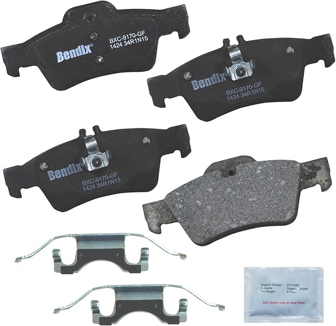 Bendix Priority1 CFC1424 Rear Brake Pads for Benz C63 AMG,CL500,CL550,CL600,CLS350,CLS400,CLS500,CLS550,E200,E250,E280,E300,E320,E350,E400,E500,E550,S350,S400,S430,S450,S500,S550,S600,SL55 SL63