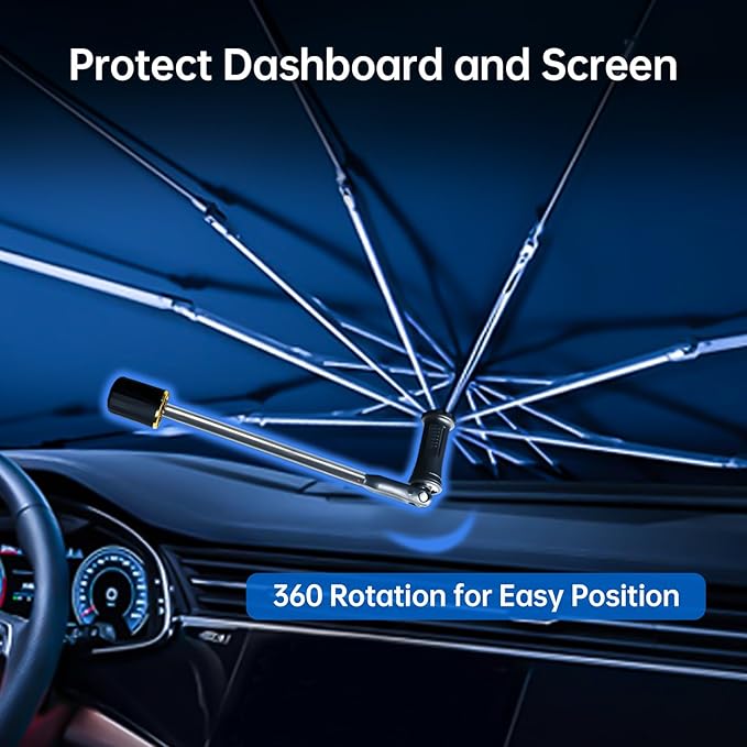 Windshield Sun Shade Umbrella for Chevrolet Traverse 2018-2026, Foldable Car Sunshade for Front Window, Highly Reflective Auto Sun Shield Visor for UV Protection, Keep Car Cool Accessories