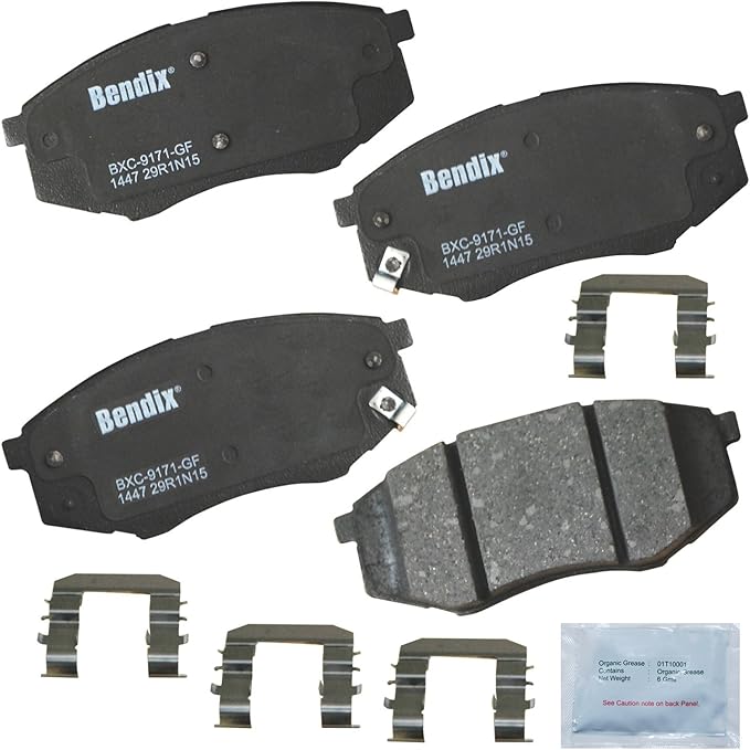 Bendix Priority1 CFC1447 Ceramic Front Brake Pads for Hyundai Tucson 2012-2010, Kia Sportage 2011