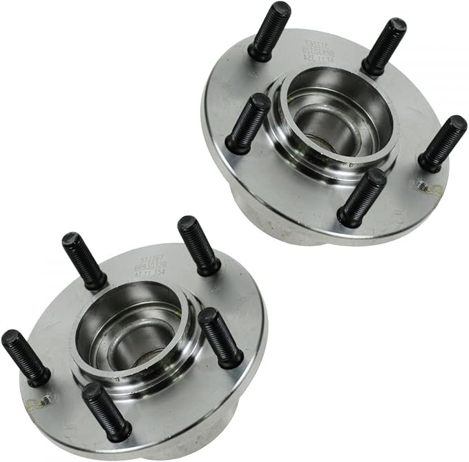 TRQ Rear Driver and Passenger Side Wheel Bearing and Hub Assembly Set 2 Piece Compatible with 2005-2010 Kia Sportage Front Wheel Drive 2005-2009 Hyundai Tucson Front Wheel Drive