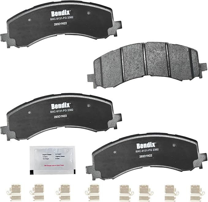 Bendix Priority1 CFC2382 Ceramic Front Brake Pads for Ford Bronco 2023-2022, Expedition 2024-2022, F-150 2023-2021, F-150 Lightning 2024-2022, Lincoln Navigator 2024-2022