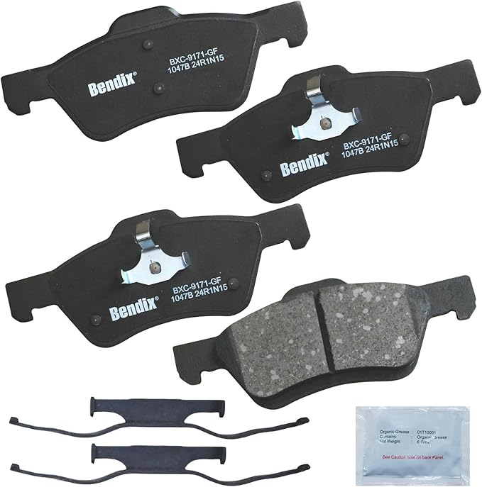 Bendix Priority1 CFC1047B Ceramic Front Brake Pads for Ford Escape 2012-2010, Mercury Mariner 2011-2010