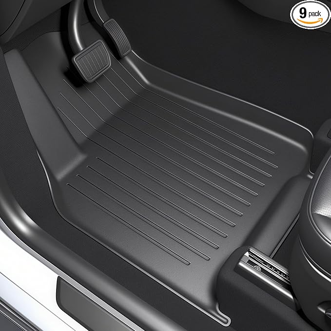 SUPER LINER Tesla Model Y Juniper 2025 2026 Floor Mats & Cargo Liners Full Set 9 PCS Extra-Thick TPE CabinProtect™ for 5-Seater | All-Weather Pet & Child-Friendly Accessories(Not for Standard)