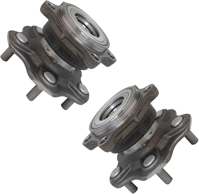 TRQ Rear Left and Right Wheel Bearing and Hub Assembly 2 Piece Set Compatible with 2003-2006 Infiniti G35 / 2007 G35 Coupe Only / 2003-2009 Nissan 350Z
