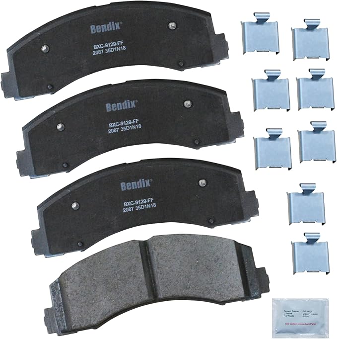 Bendix Priority1 CFC2087 Ceramic Front Brake Pads for Ford Expedition 2021-2018, F-150 2020-2018, Lincoln Navigator 2021-2018