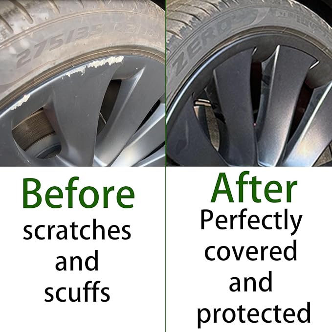 for Tesla Model Y 21 Inch Wheel Rim Protector Hubcaps Uberturbine Wheels Rim Cover Tire Trim Rings Gunpowder 4Pcs Model Y Accessories