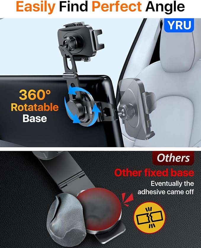 Military-Grade for Tesla Phone Mount 2026【Foldable Heavy-Duty Metal & 360° Rotatable Arm】【90+LBS Safest Strongest & Patent Certs】【Extreme -40°F~203°F Resistant】 for Model 3 Y Cybertruck (Dark Gray)
