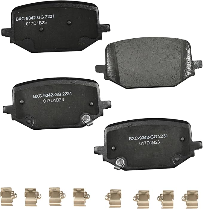 Bendix Premium SBC2231 Ceramic Rear Brake Pads for Ford Explorer 2024-2020, Mustang 2024, Police Interceptor Utility 2024-2020, Lincoln Aviator 2023-2020