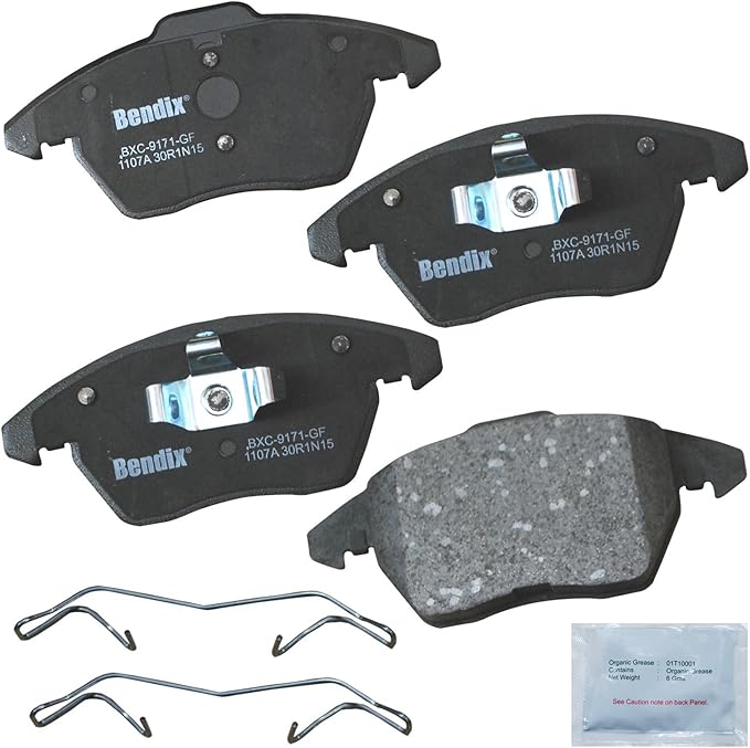 Bendix Priority1 CFC1107A Disc Brake Pad Set Ceramic for Select Models Audi A1,BMW 525i,530i,X5,X6, Beetle,Clasico,Jetta