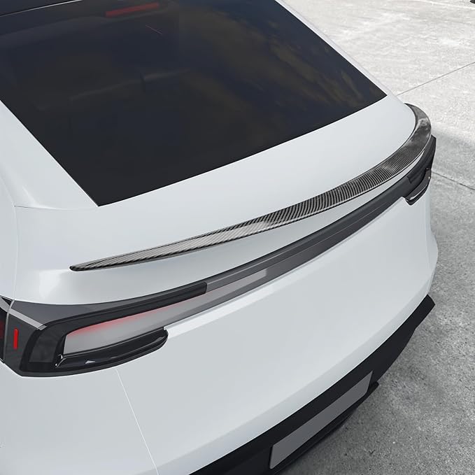 Spoiler Fit for Tesla Model Y Juniper 2025 2026, Upgrade ABS Material Rear Spoiler Wing OEM Rear Trunk Lip, Model Y Juniper Accessories, Glossy Carbon Fiber