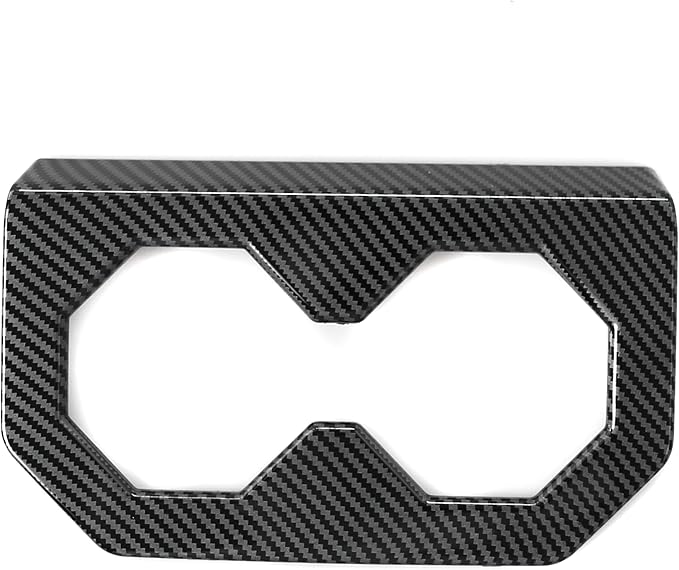Barong for Tesla Cybertruck Accessoriess Interior Stickers Car Rear Seat Cup Holder Cover Trim Frame Decal Carbon Fiber Pattern