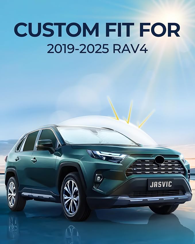 for Toyota RAV4 2019-2025 Car Window Shades, 8pcs Privacy Sun Shade Set for Front Windshield Side and Rear Windows, Full Window Covers Keeps Vehicle Cool for Camping Napping