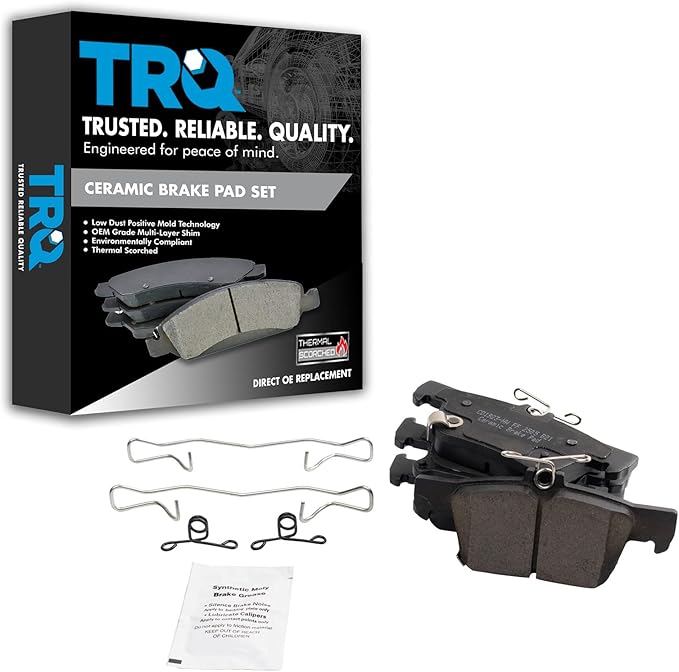 TRQ Rear Brake Pads Ceramic Compatible with 2016-2020 Buick Envision