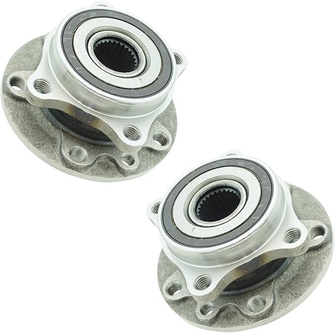 TRQ Front Left and Right Wheel Bearing and Hub Assembly Set 2 Piece Compatible with 2015-2017 Chrysler 200 2013-2016 Dodge Dart