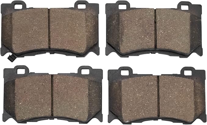 TRQ Front Brake Pads Ceramic Compatible with 2009-2013 INFINITI FX50 2008-2013 G37 2011-2013 M37 M56 2014-2020 Q50 2014-2015 Q60 2014-2019 Q70 2015-2019 Q70L 2014 QX70 2009-2020 Nissan 370Z