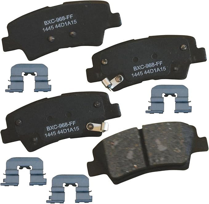 Bendix Premium SBC1445 Ceramic Rear Brake Pads for Hyundai Azera 2017-2012, Sonata 2015-2011, Kia Optima 2016-2011