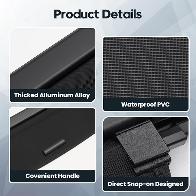 Powerty Cargo Cover for 2024 2025 Honda Prologue/Chevy Blazer EV Accessories Trunk Cover Retractable Trunk Shielding Shade Cargo Luggage Cover Black