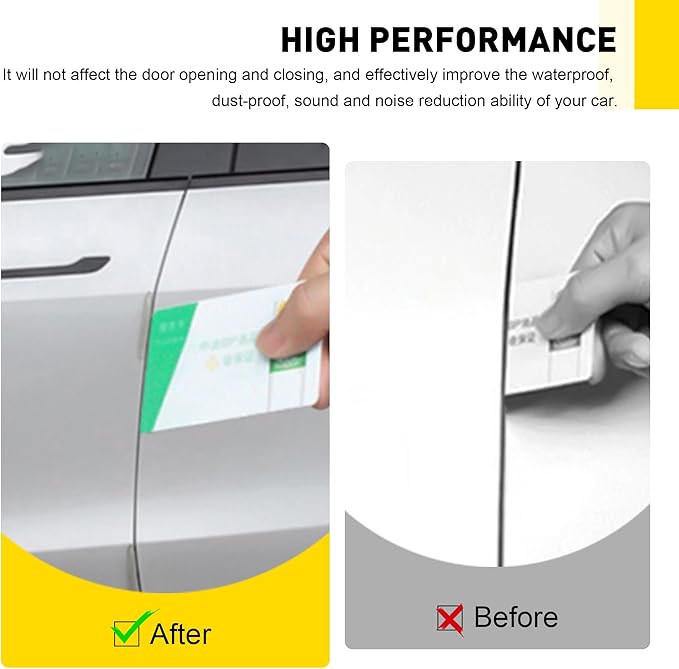 Car Weather Stripping for Tesla Model 3, Soundproof Seal for Wind Noise Reduction, Door & Trunk & A/B Pillar Rubber Seals