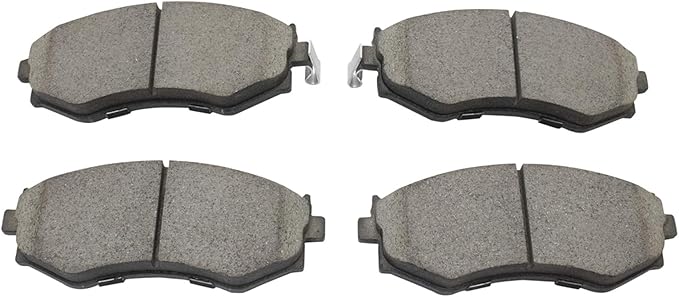 TRQ Front Brake Pads Ceramic Hardware Wear Sensor Compatible with 1991-1994 Infiniti G20 1989-1998 Nissan 240SX 1990 Axxess 1990-1992 Stanza 2000-2006 Sentra