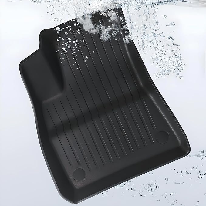 SUPER LINER Tesla Model 3 Floor Mats 2021 2022 2023 All-Weather Floor Mats Set (6 Pieces) | Custom Fit, Pet & Child-Friendly | Tesla Model 3 Cargo Liner Rear Cargo Tray Trunk Interior Accessories