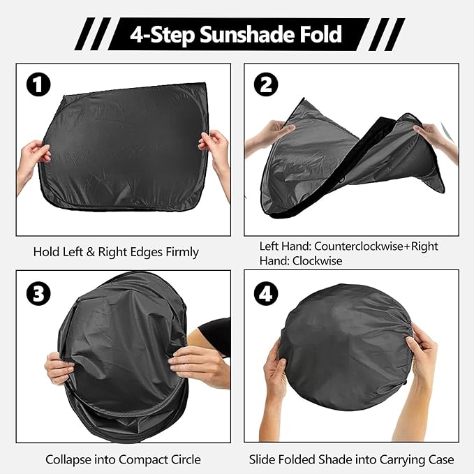 2025 Tesla Model Y Juniper Windshield Sunshade Full-Size Folding Heat Insulation Front Window Sun Shade Umbrella Heat UV Protection Visor Accessories for Model Y 2020-2025 Juniper Accessories
