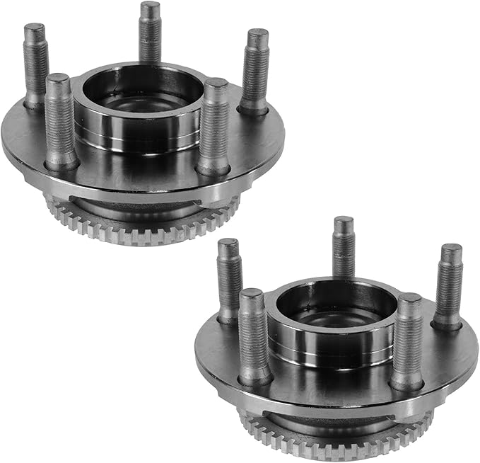 TRQ 2 Piece Front Wheel Bearing & Hub Assembly Set Compatible with 1994-2004 Ford Mustang