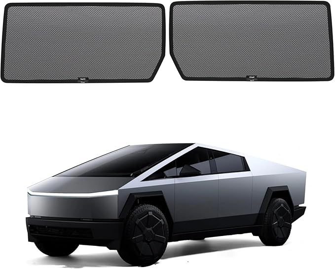 2025 2026 Upgraded Cybertruck Roof Sunshade Heat-Insulating, UV-Protective, Nano-Reflective Interior Accessories for Tesla Cybertruck 2026(Mesh style)